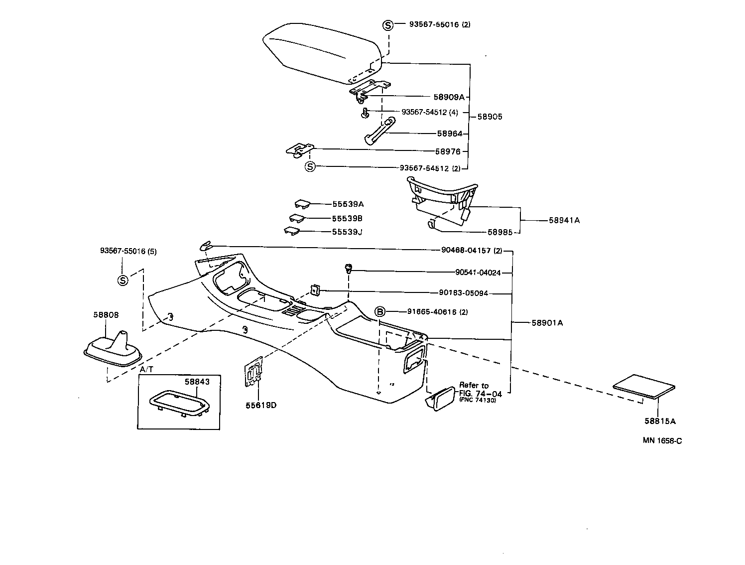  CARINA E WG JPP |  CONSOLE BOX BRACKET