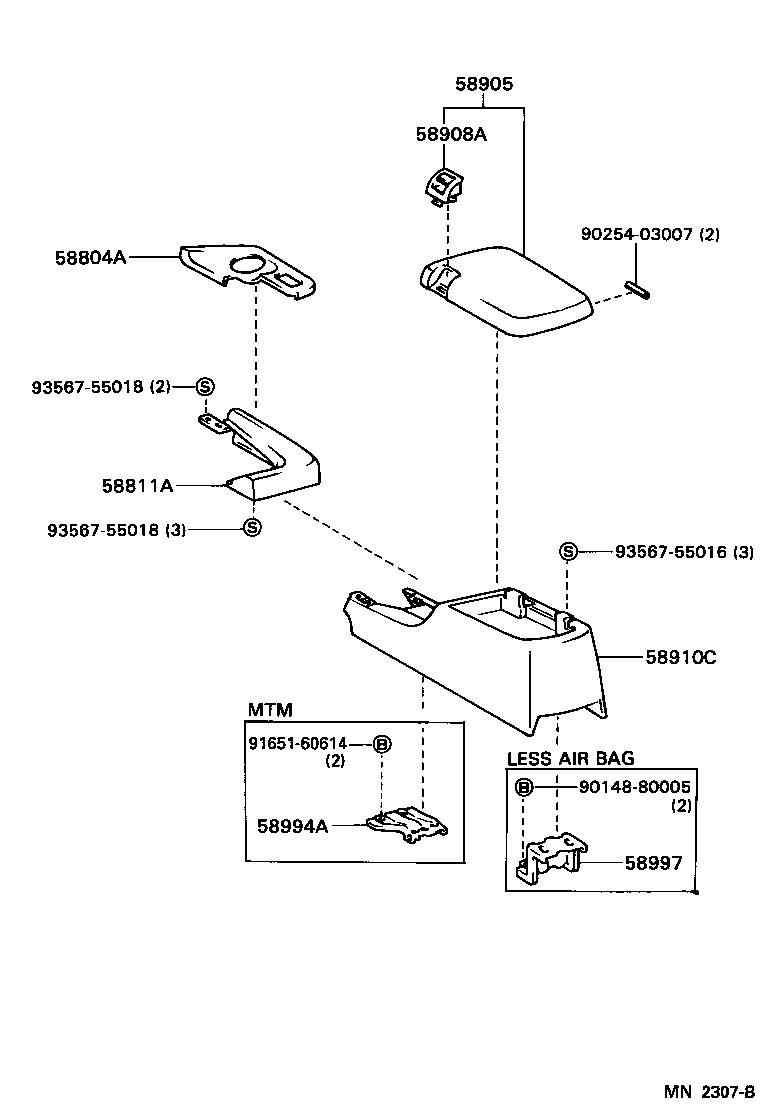  SUPRA |  CONSOLE BOX BRACKET