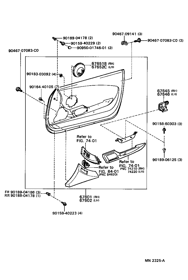  SUPRA |  FRONT DOOR PANEL GLASS