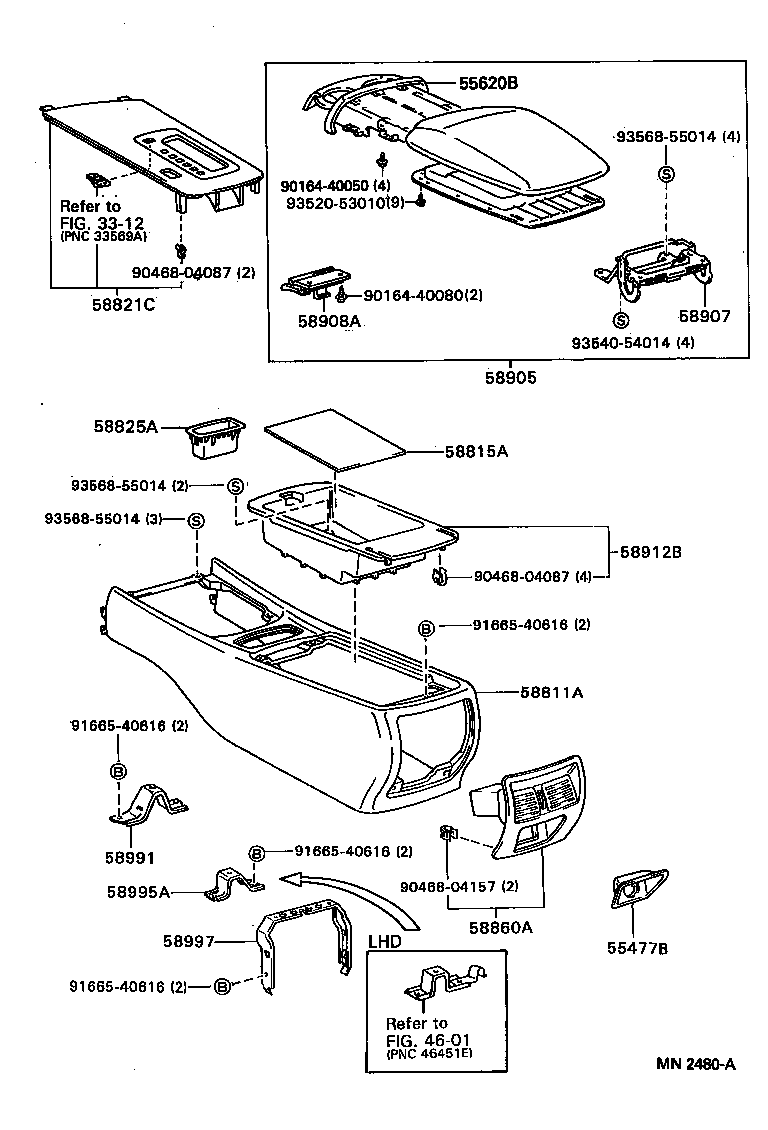  GS300 |  CONSOLE BOX BRACKET