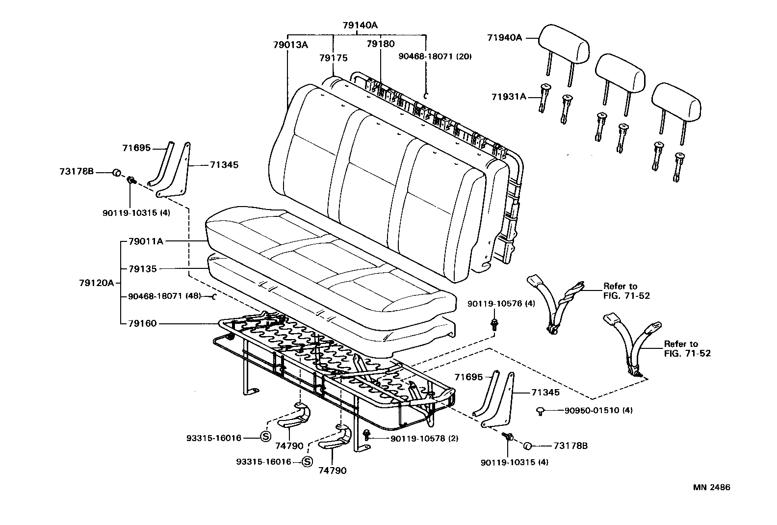  HIACE VAN COMUTER |  SEAT SEAT TRACK