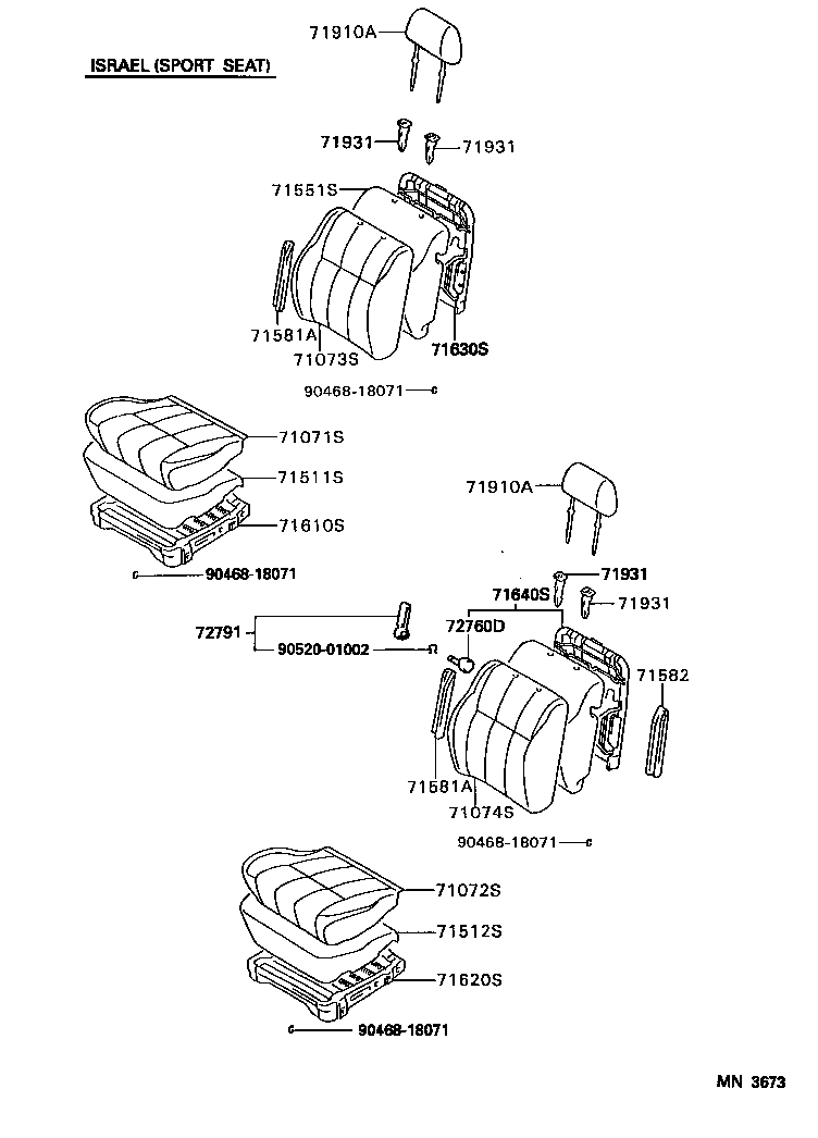  HILUX JPP |  SEAT SEAT TRACK