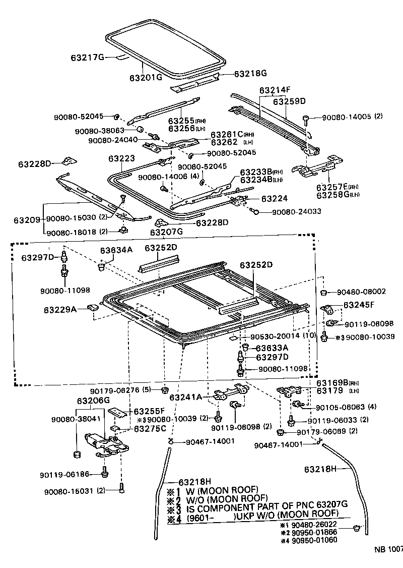  CARINA E UKP |  ROOF PANEL BACK WINDOW GLASS