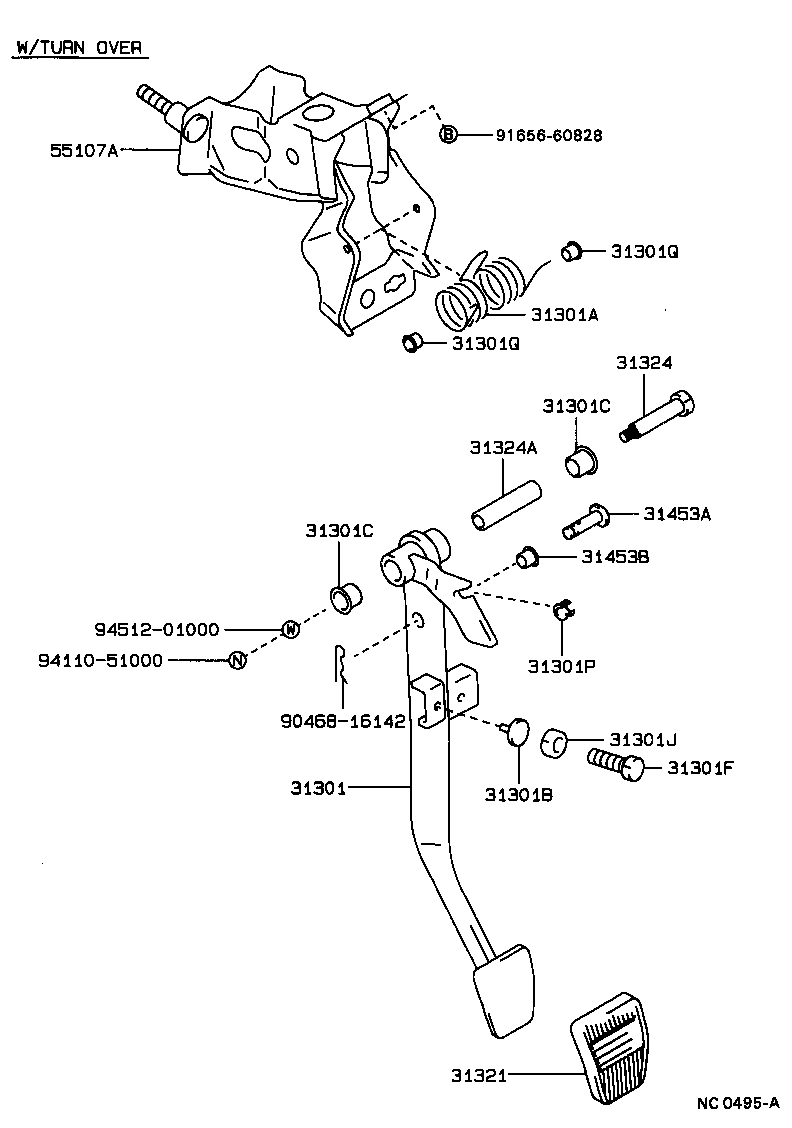  CRESSIDA |  CLUTCH PEDAL FLEXIBLE HOSE