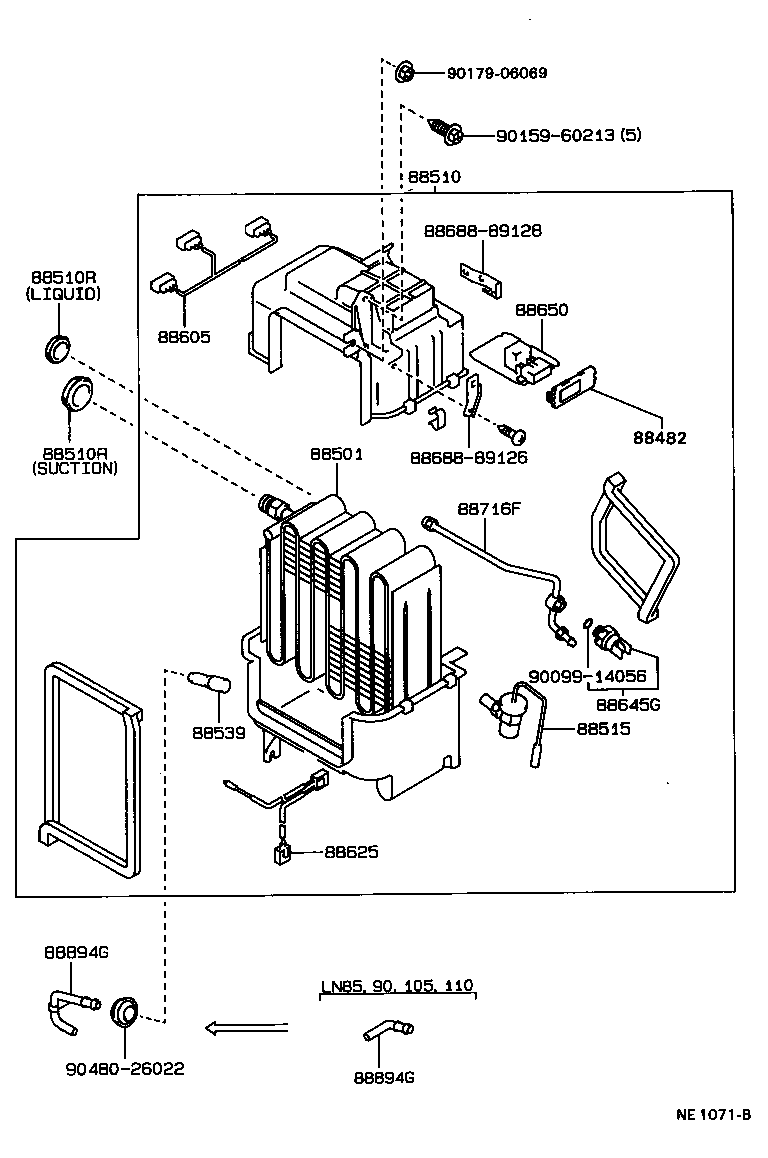  HILUX |  HEATING AIR CONDITIONING COOLER UNIT