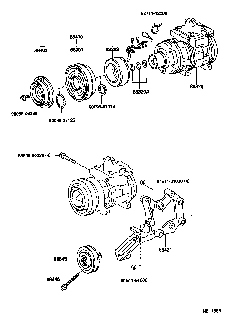  LAND CRUISER 80 |  HEATING AIR CONDITIONING COMPRESSOR