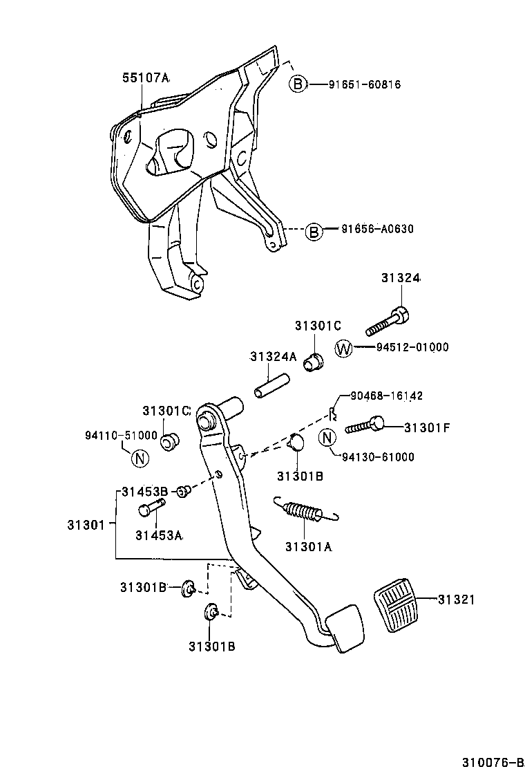  TERCEL |  CLUTCH PEDAL FLEXIBLE HOSE