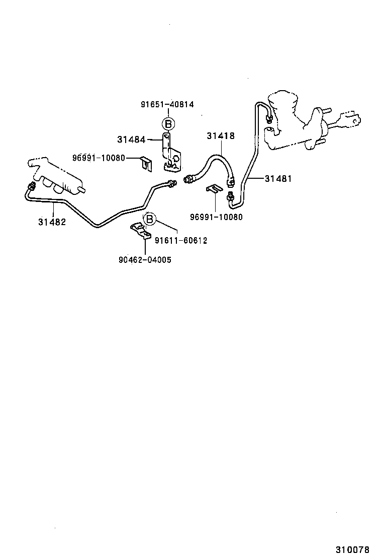  PASEO |  CLUTCH PEDAL FLEXIBLE HOSE