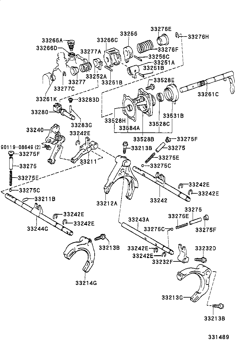  CAMRY JPP |  GEAR SHIFT FORK LEVER SHAFT MTM