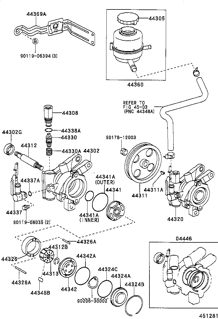  PASEO |  VANE PUMP RESERVOIR POWER STEERING