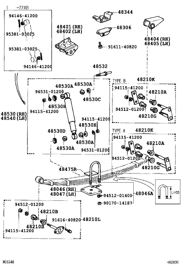  LAND CRUISER 40 50 |  REAR SPRING SHOCK ABSORBER