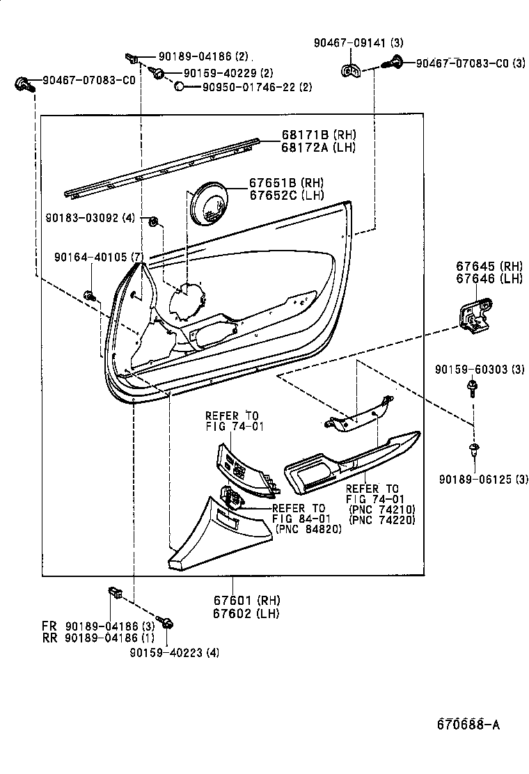  SUPRA |  FRONT DOOR PANEL GLASS