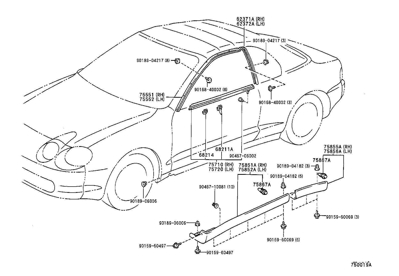  CELICA |  SIDE MOULDING