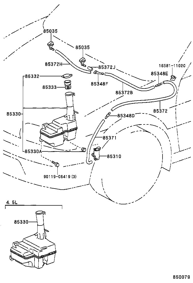  TERCEL |  WINDSHIELD WASHER