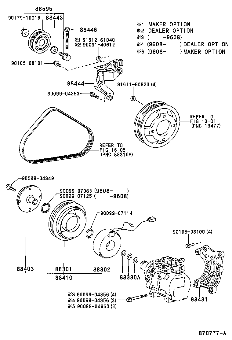  TERCEL |  HEATING AIR CONDITIONING COMPRESSOR