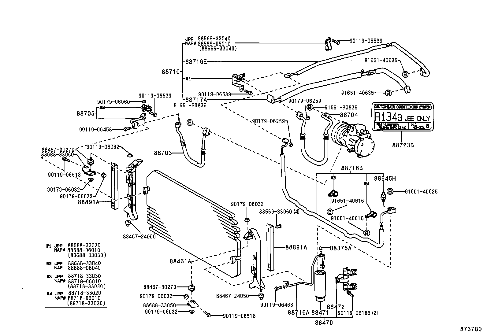  CAMRY JPP |  HEATING AIR CONDITIONING COOLER PIPING