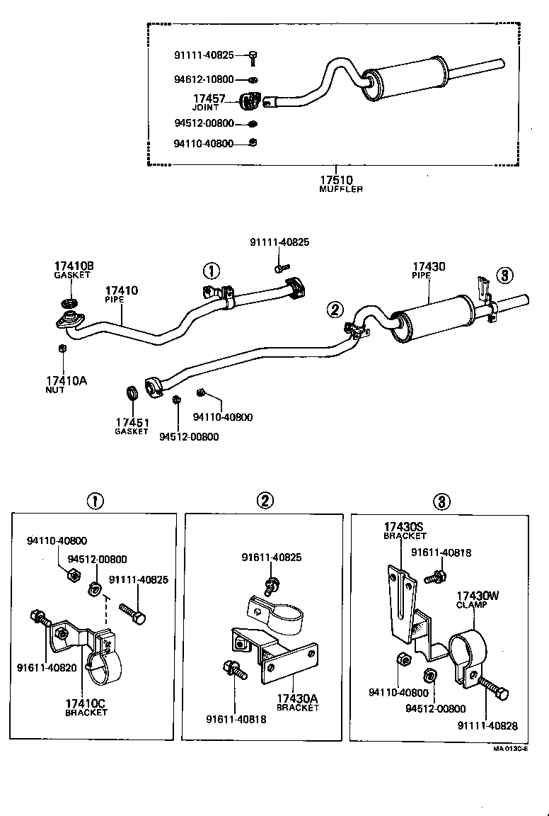  TOYOTA1000 |  EXHAUST PIPE