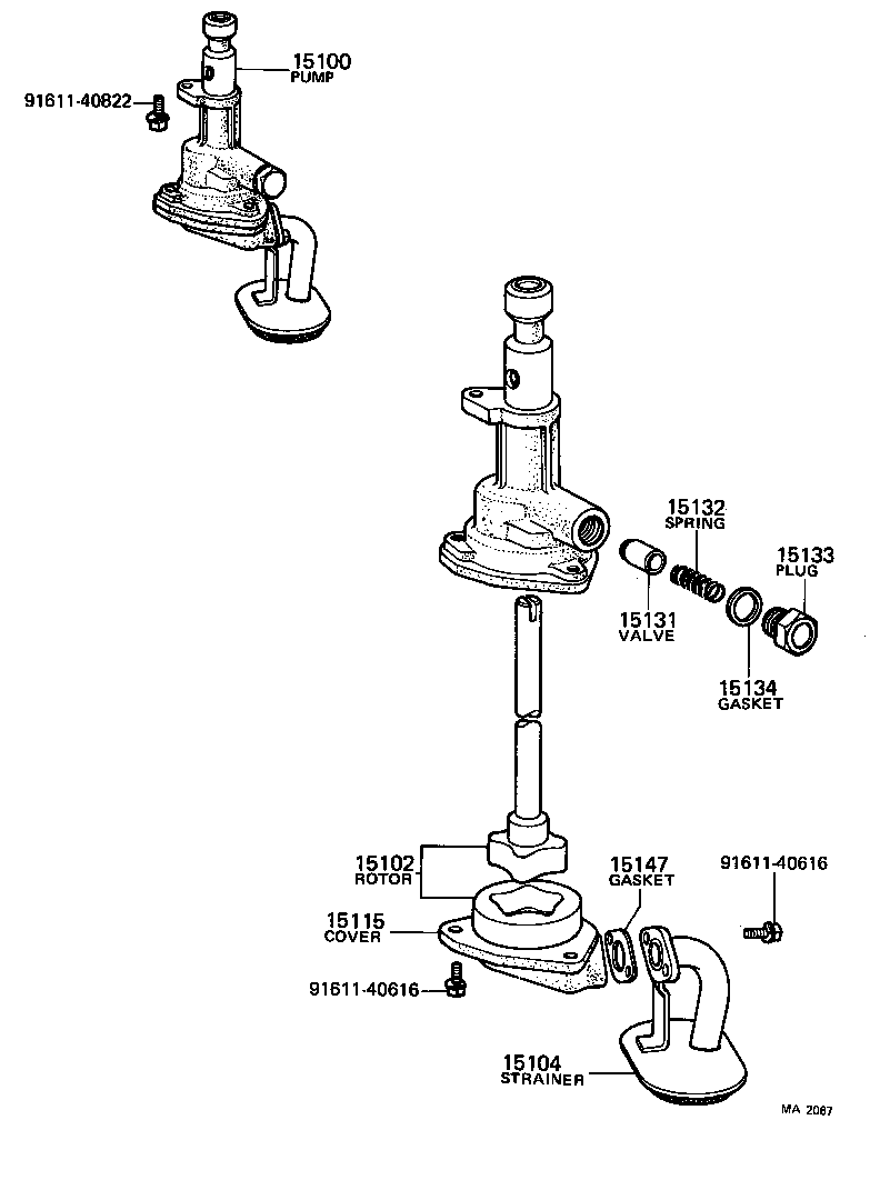  COROLLA TRUENO |  ENGINE OIL PUMP