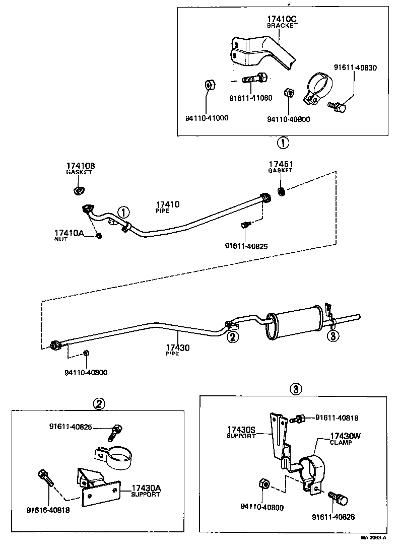  TOYOTA1000 |  EXHAUST PIPE