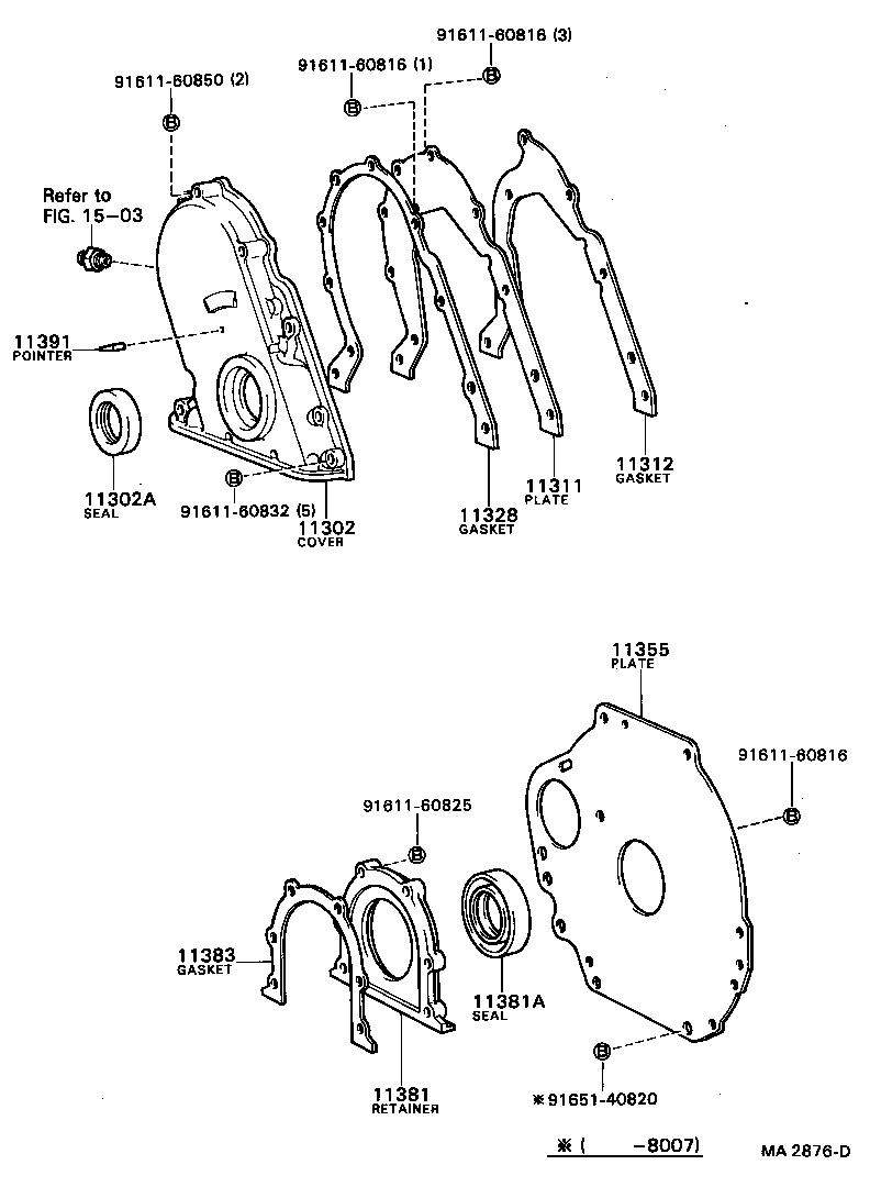  DYNA |  TIMING GEAR COVER REAR END PLATE