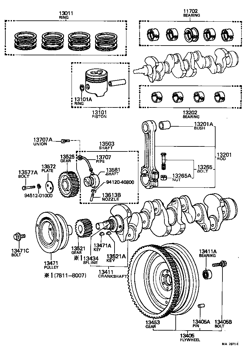  LAND CRUISER 40 50 |  CRANKSHAFT PISTON