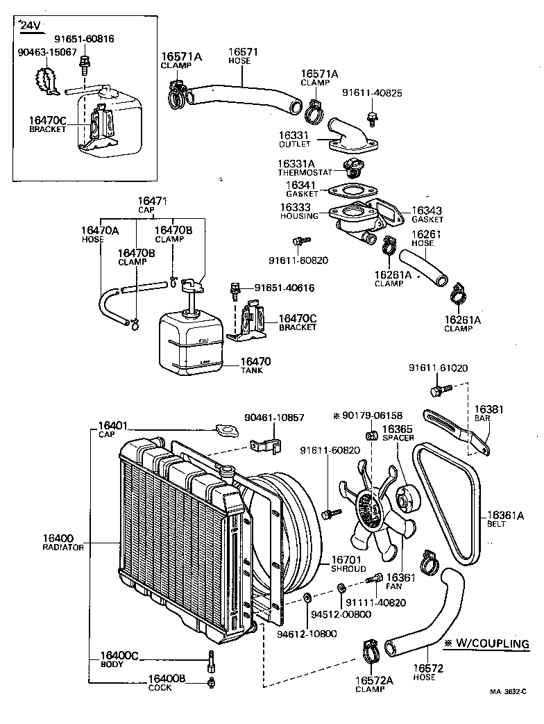  LAND CRUISER 40 50 |  RADIATOR WATER OUTLET