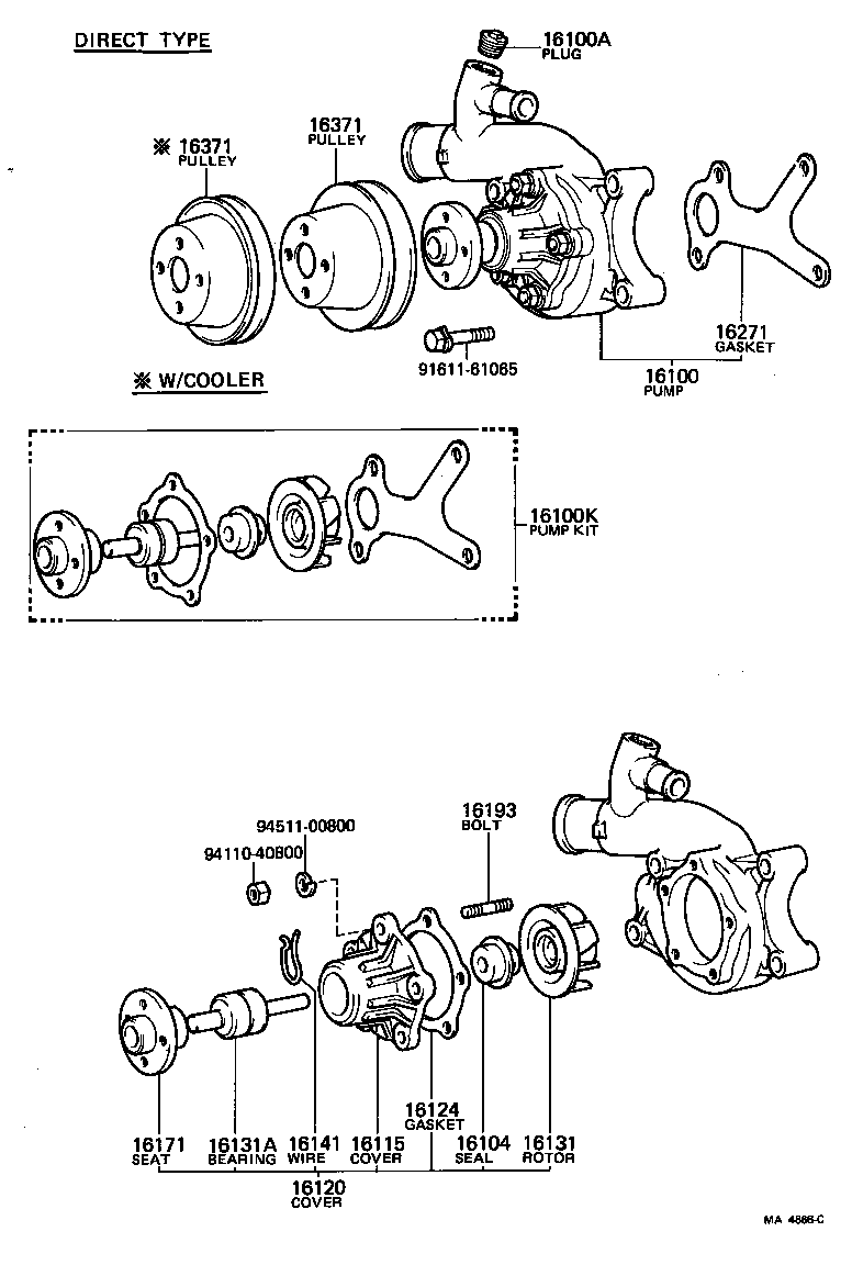  LAND CRUISER 40 |  WATER PUMP