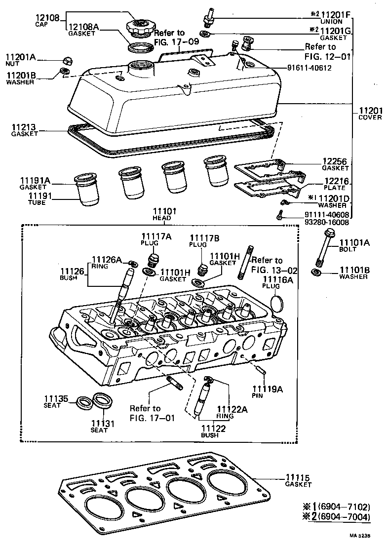  TOYOTA1000 |  CYLINDER HEAD