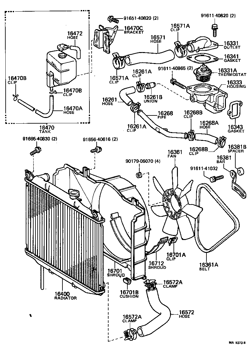  CELICA |  RADIATOR WATER OUTLET