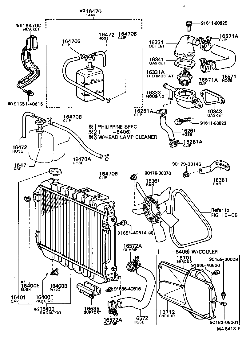  COROLLA |  RADIATOR WATER OUTLET
