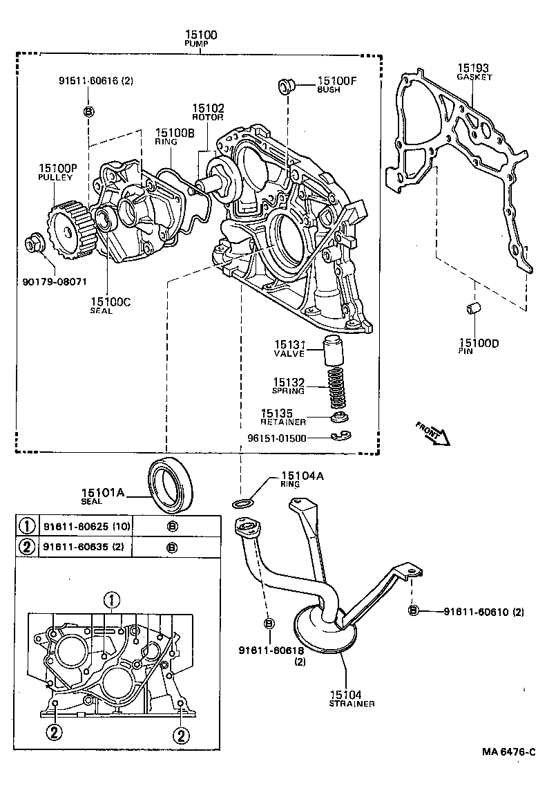  CORONA CARINA 2 |  ENGINE OIL PUMP