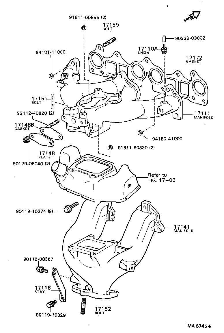  COROLLA SED LB |  MANIFOLD