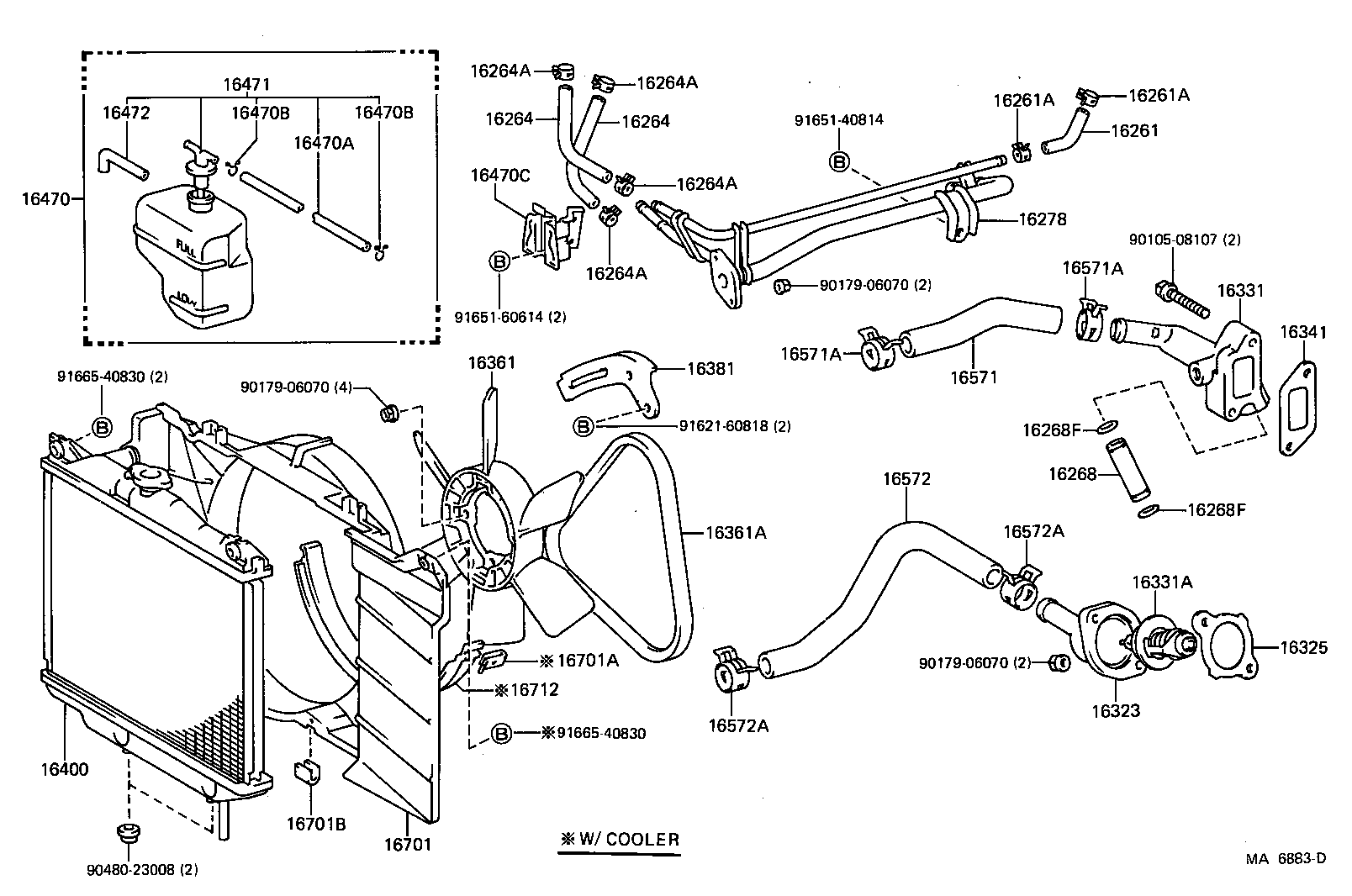  CELICA |  RADIATOR WATER OUTLET