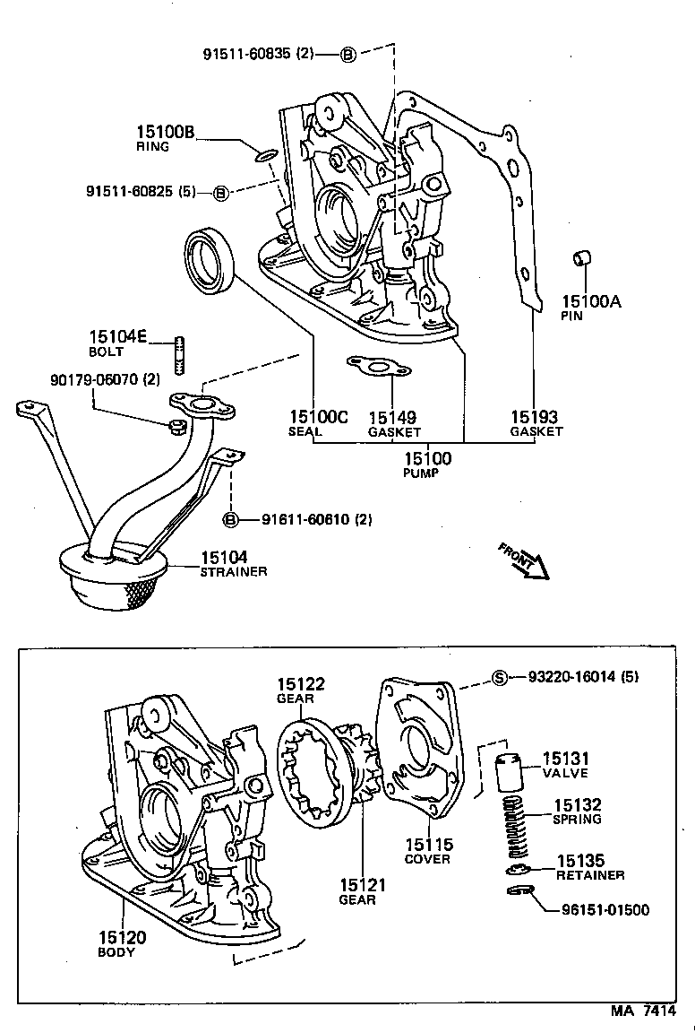  COROLLA SED LB |  ENGINE OIL PUMP