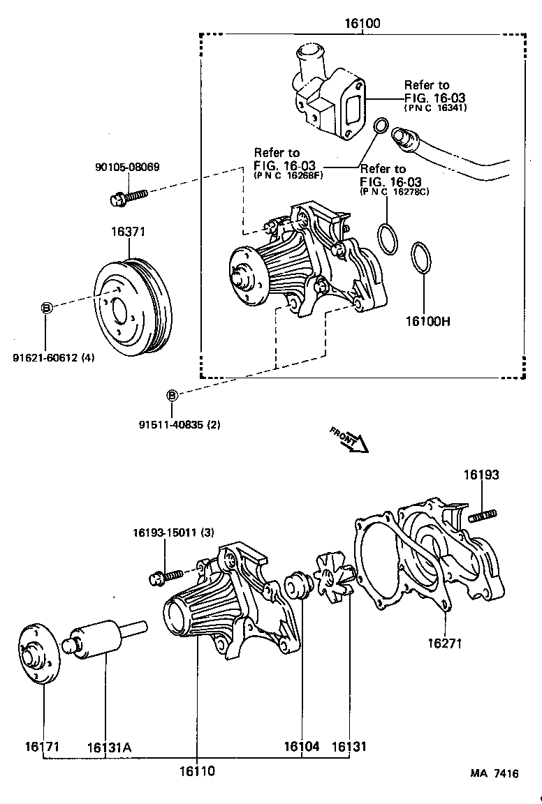  MR2 |  WATER PUMP