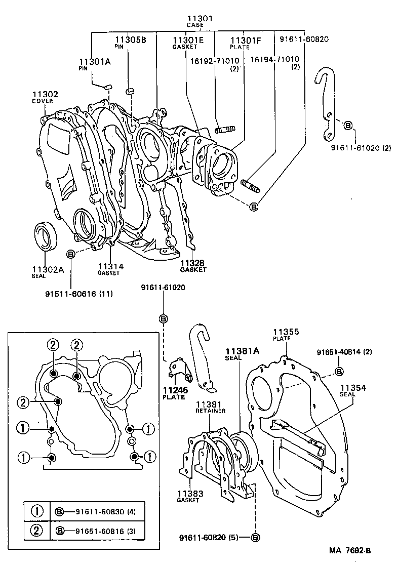  DYNA 100 |  TIMING GEAR COVER REAR END PLATE