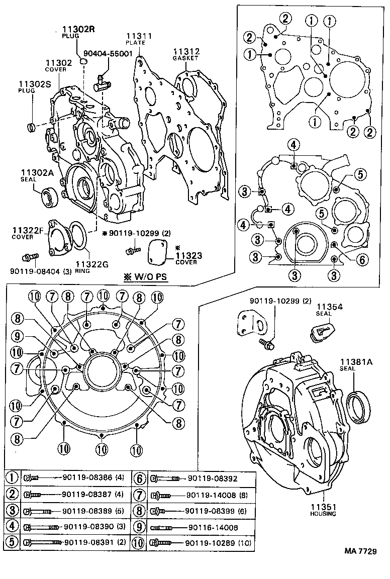  DYNA |  TIMING GEAR COVER REAR END PLATE