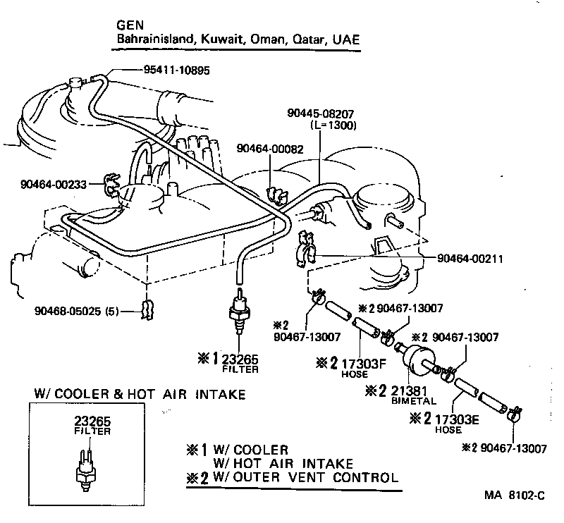  LAND CRUISER 60 |  VACUUM PIPING