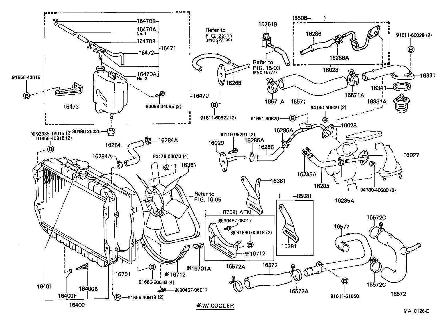  4 RUNNER TRUCK |  RADIATOR WATER OUTLET