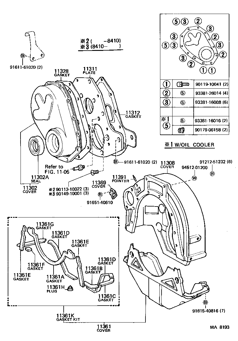  LAND CRUISER 40 |  TIMING GEAR COVER REAR END PLATE