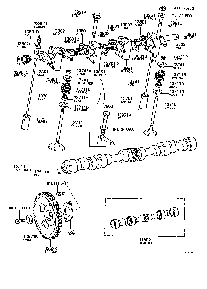  COROLLA TRUENO |  CAMSHAFT VALVE