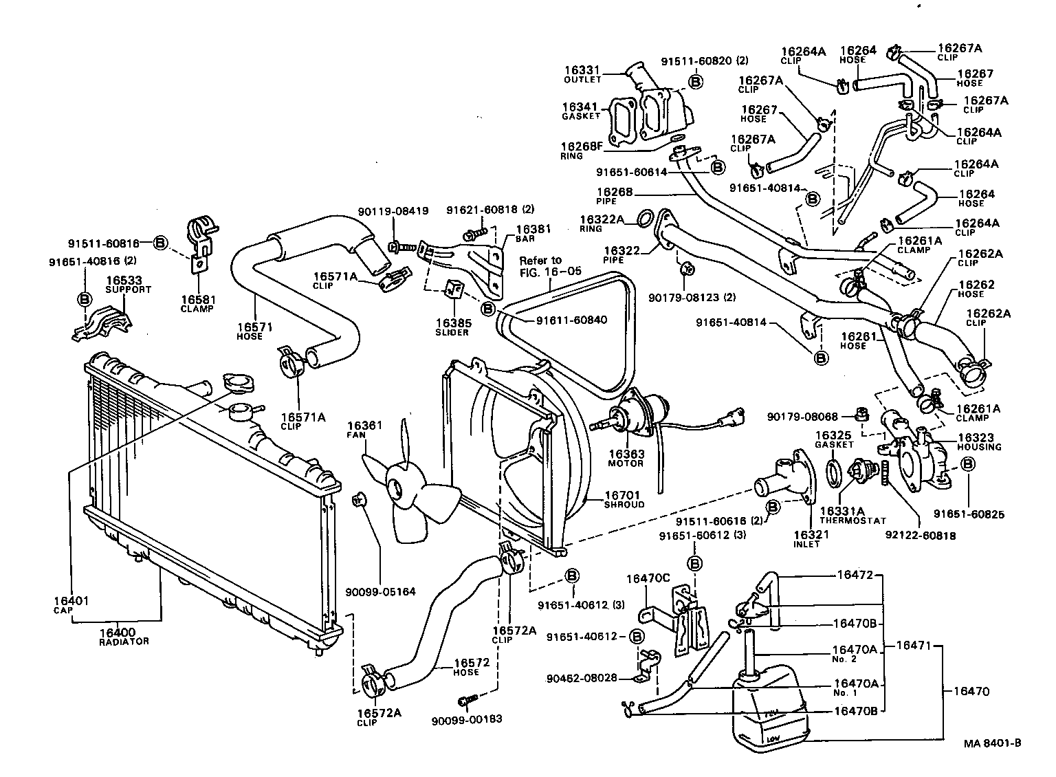  CELICA |  RADIATOR WATER OUTLET