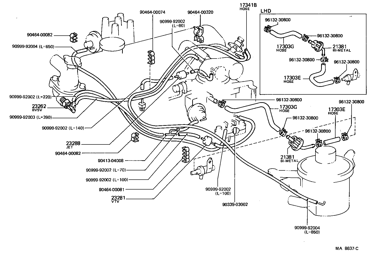  LITEACE VAN WAGON |  VACUUM PIPING