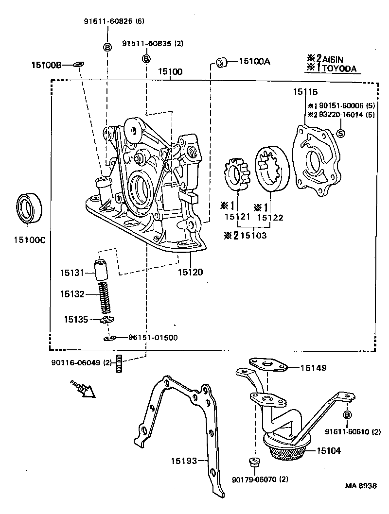  COROLLA |  ENGINE OIL PUMP