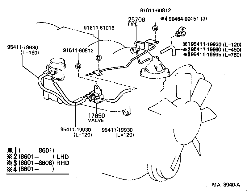  LAND CRUISER 60 |  VACUUM PIPING