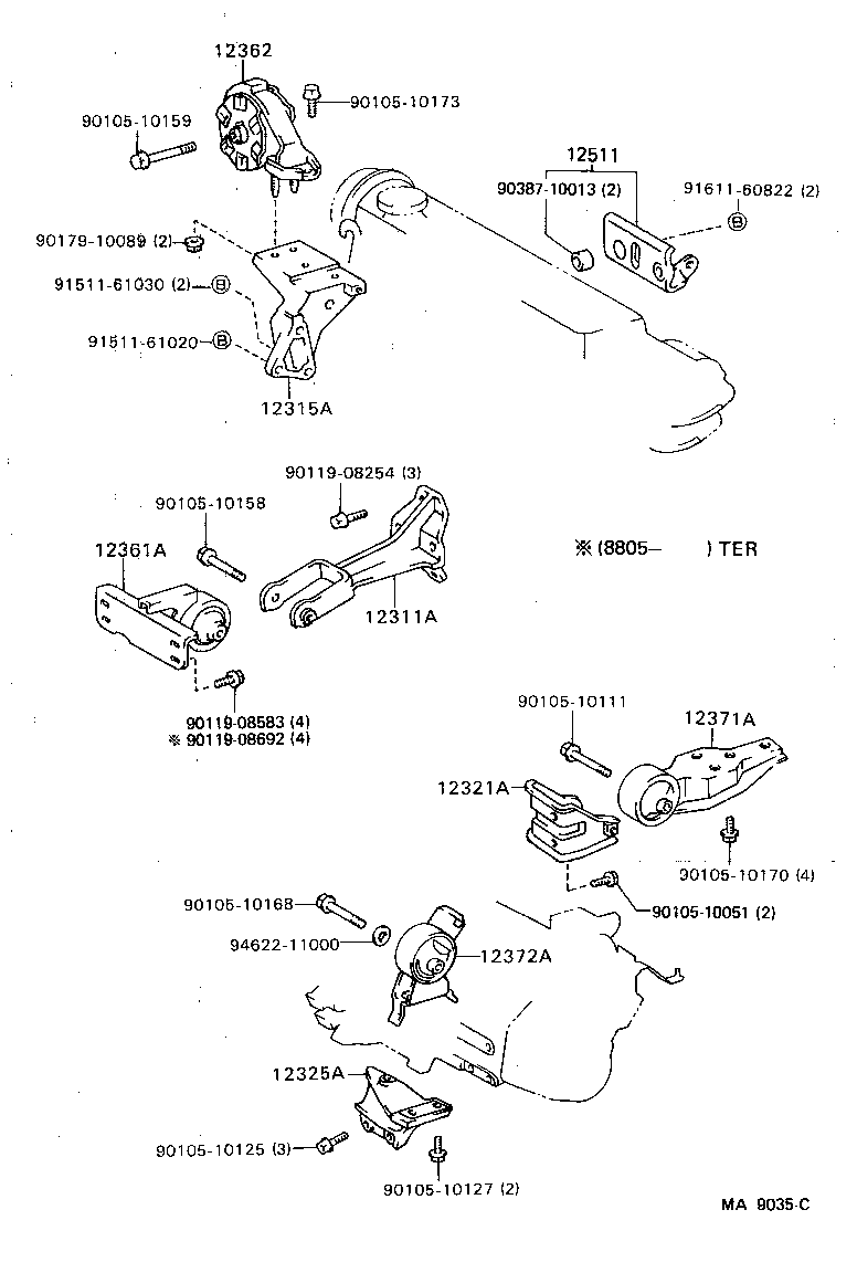  TERCEL |  MOUNTING