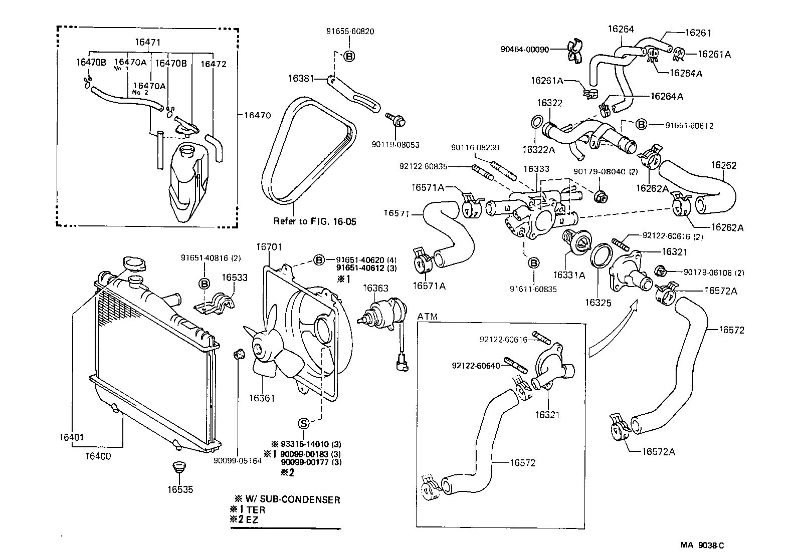  TERCEL |  RADIATOR WATER OUTLET
