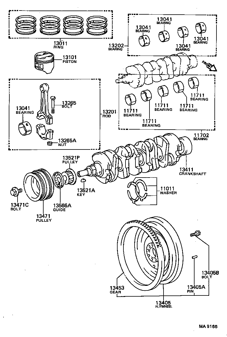  COROLLA SED LB |  CRANKSHAFT PISTON