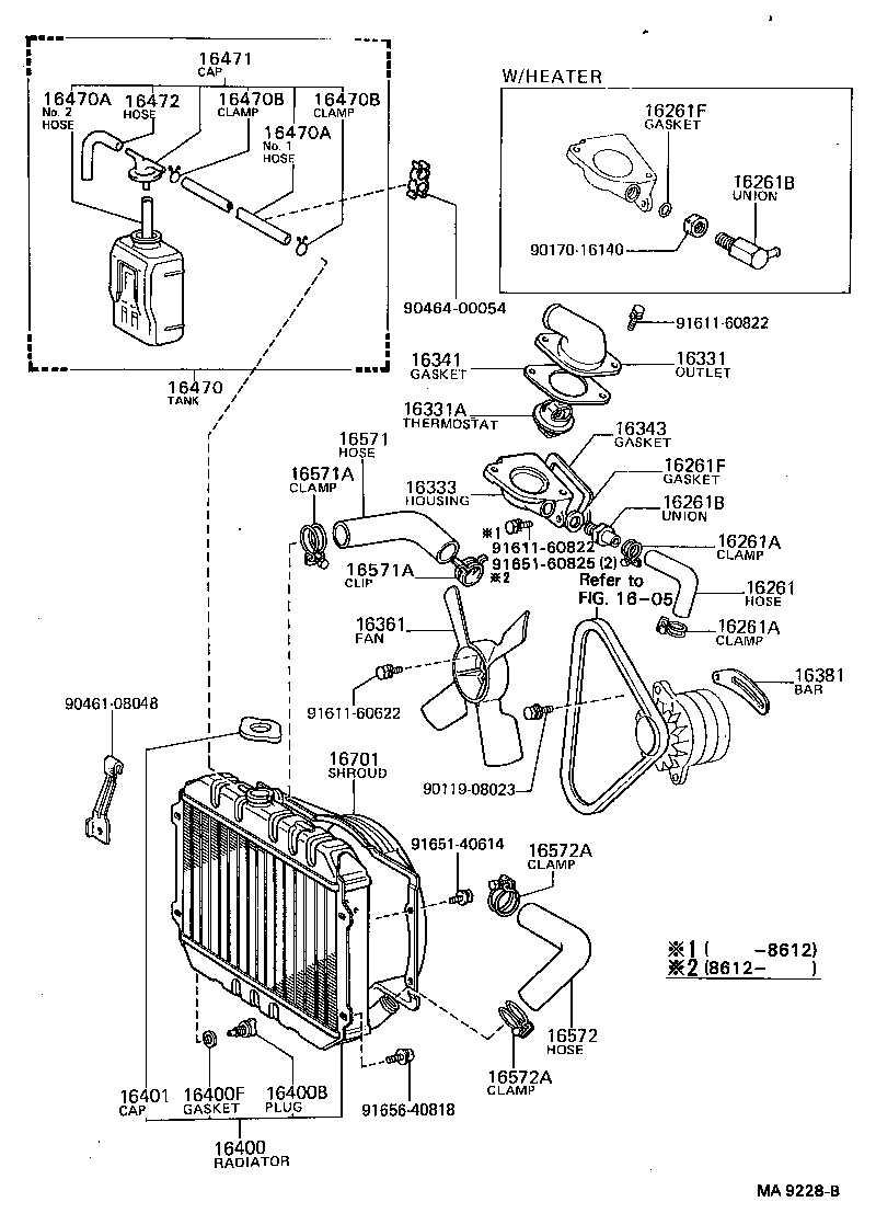  TOYOTA1000 |  RADIATOR WATER OUTLET