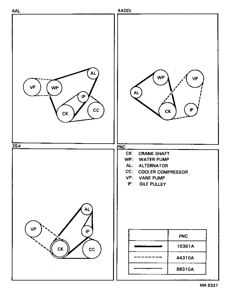  CELICA |  V BELT